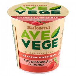 Ave Vege Roślinny Produkt Kokosowy Truskawka Poziomka 150g Bakoma