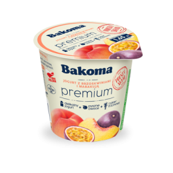 Jogurt Premium Brzoskwinia - Marakuja 140 Bakoma