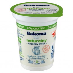 Jogurt Naturalny Łagodny Smak 290g Bakoma