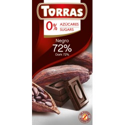Czekolada Gorzka 72% Kakao Bez Cukru 75g Torras